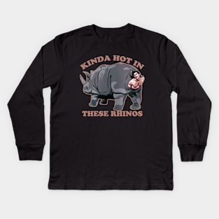 Ace Ventura /// Kinda Hot In These Rhinos Kids Long Sleeve T-Shirt